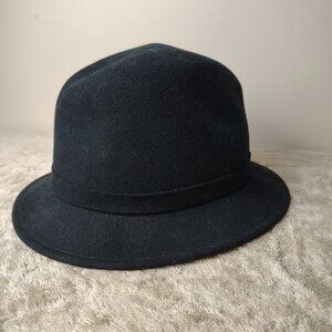 VINTAGE COUNTRY GENTLEMAN Fedora Hat Adult M Black Lite Felt Wool Classic